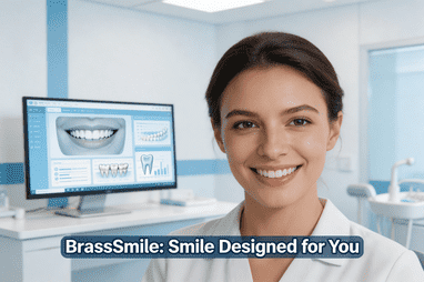 BrassSmile dental care platform showing personalized smile design with advanced digital technology, 2026