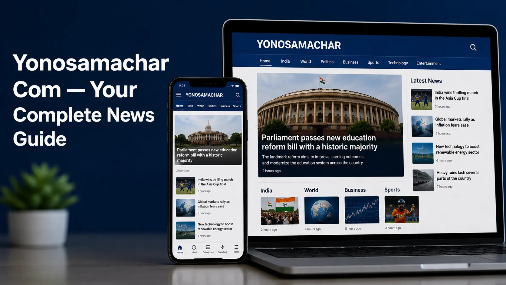 Yonosamachar Com digital news platform overview showing mobile-friendly interface and breaking news updates, 2026