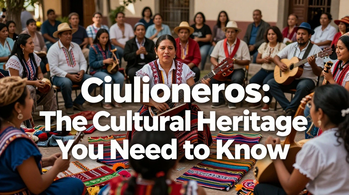 Ciulioneros community members celebrating traditional cultural heritage with music, dance, and handcrafted art