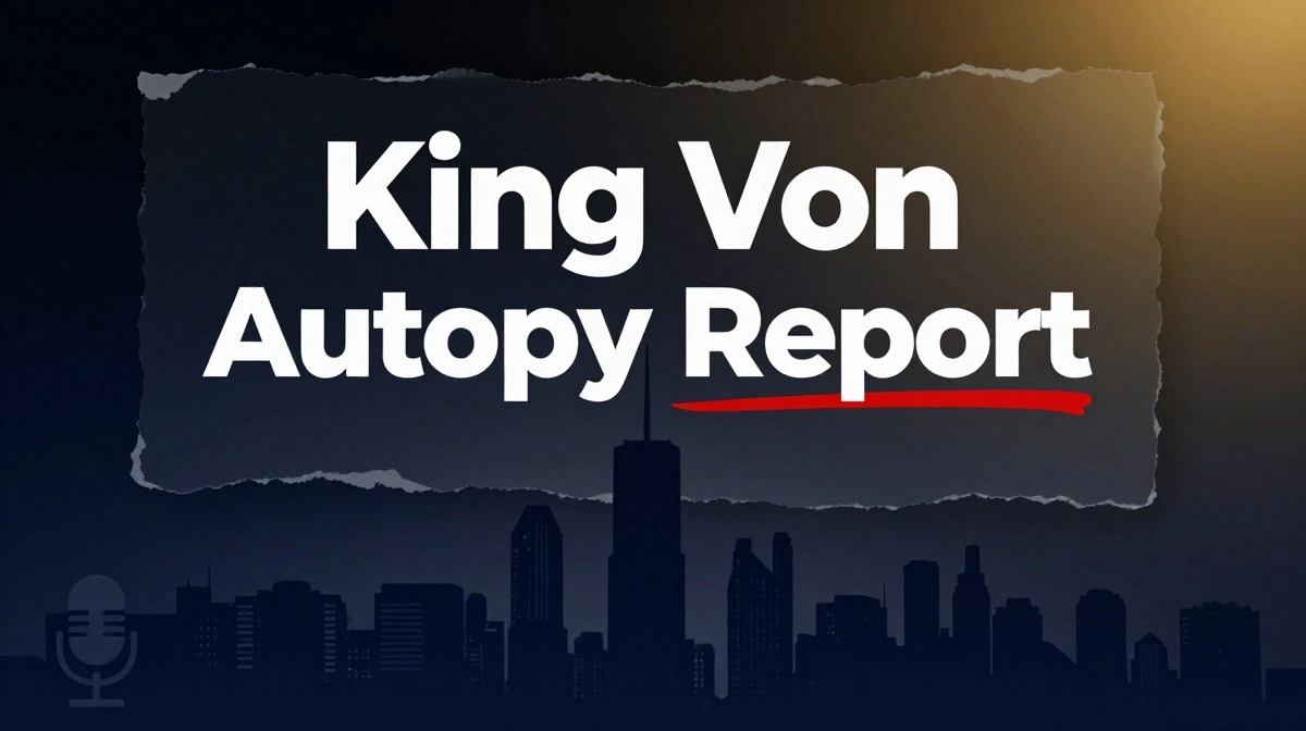 King Von autopsy report findings and cause of death, official forensic results from the Fulton County Medical Examiner