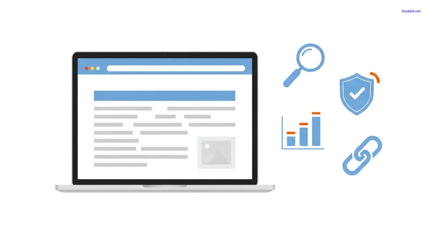 Illustration representing a website legitimacy review and SEO analysis of quick10sec.com